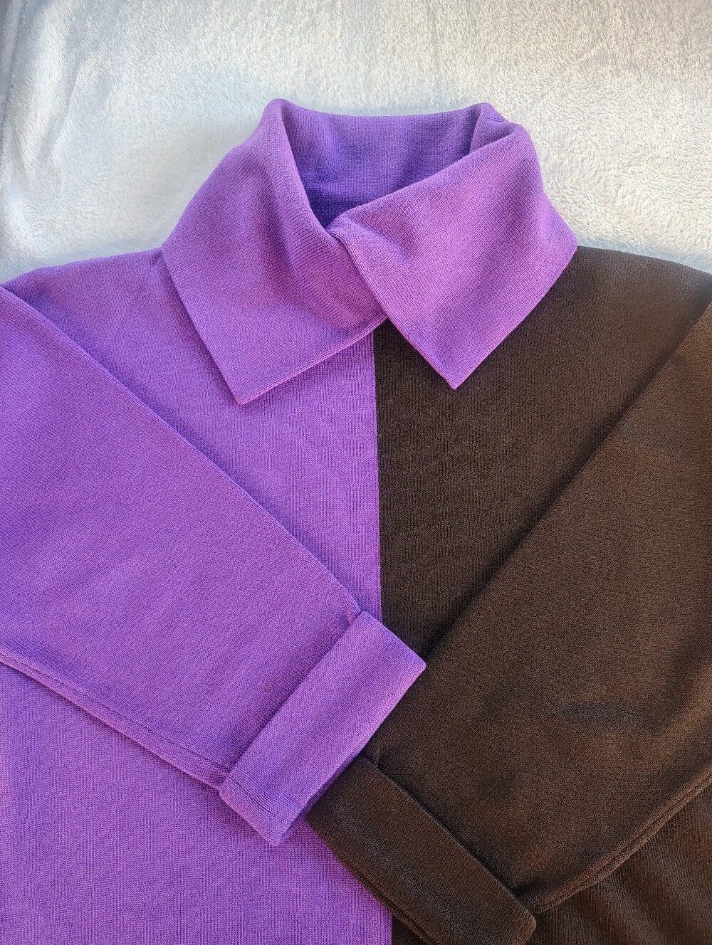 St. John Brown Knit Pencil Skirt And Sweater